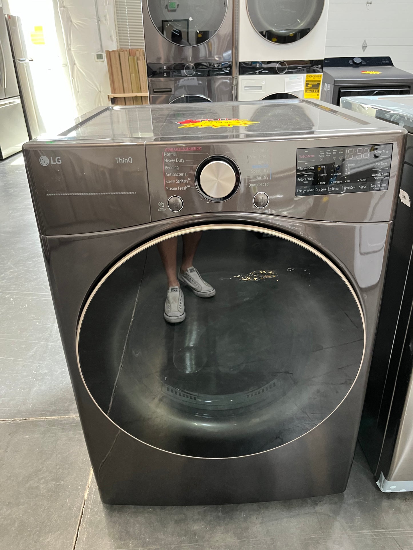 7.4 cu. ft. Ultra Large Capacity Smart wi-fi Enabled Front Load Electric Dryer with TurboSteam™ and Built-In Intelligence
