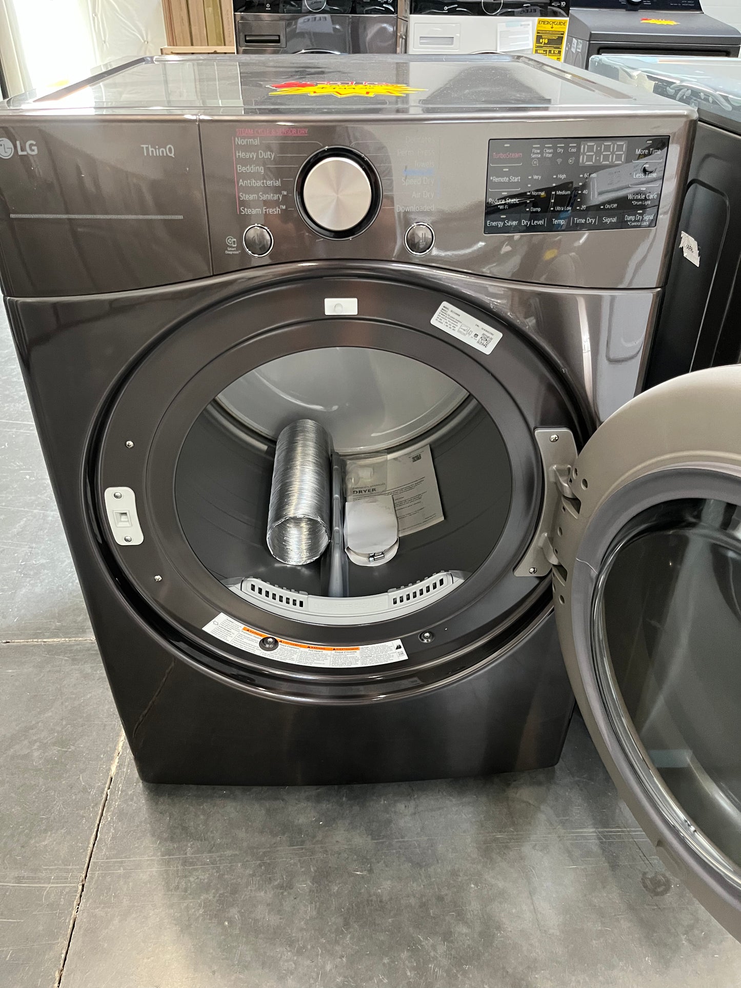7.4 cu. ft. Ultra Large Capacity Smart wi-fi Enabled Front Load Electric Dryer with TurboSteam™ and Built-In Intelligence