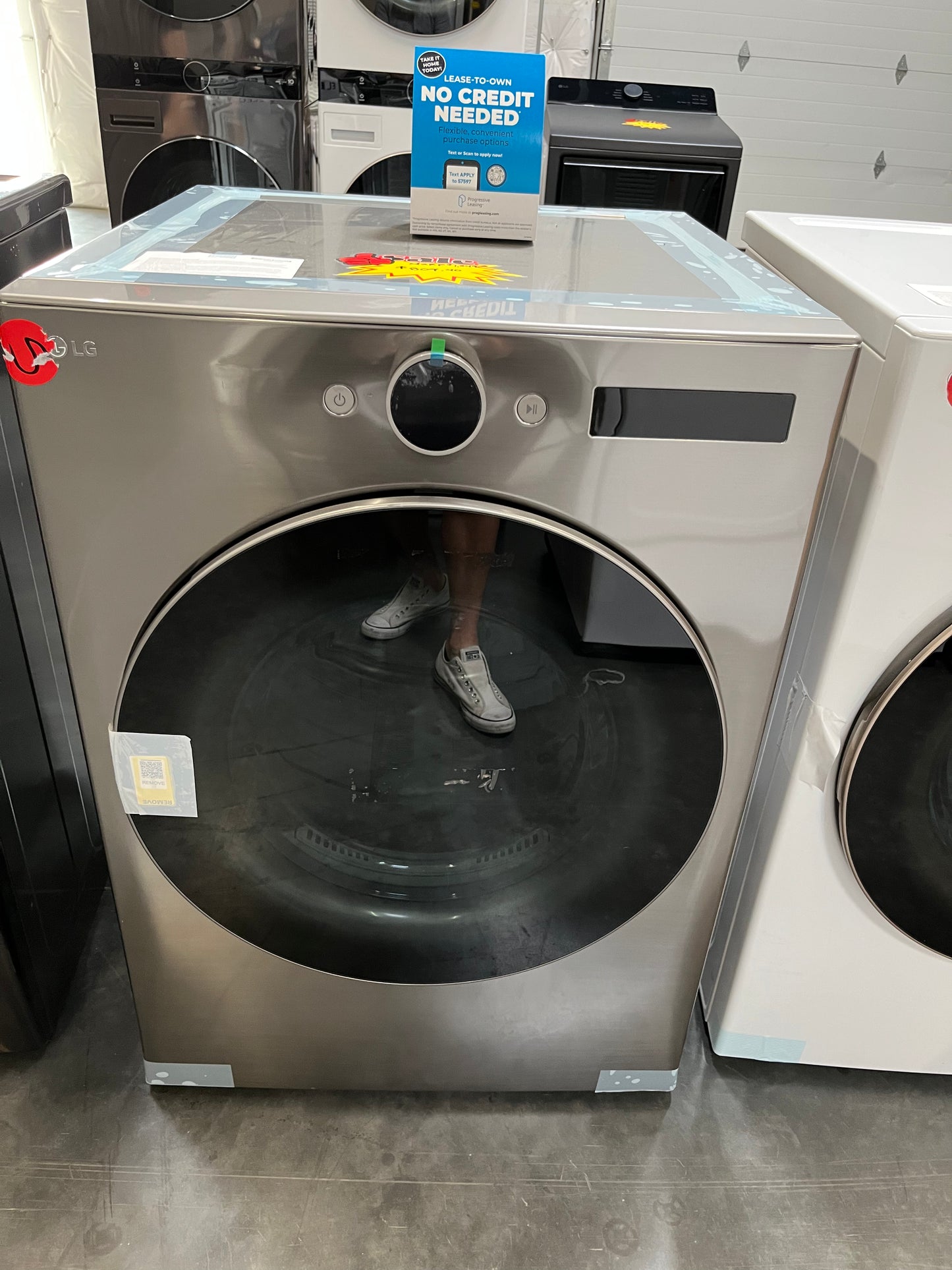 7.4 cu. ft. Ultra Large Capacity Smart Front Load Electric Energy Star Dryer with Sensor Dry & Steam Technology