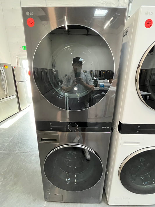 LG WashTower™ 4.5 cu. ft. Washer and 7.4 cu. ft. Electric Dryer - Black Steel